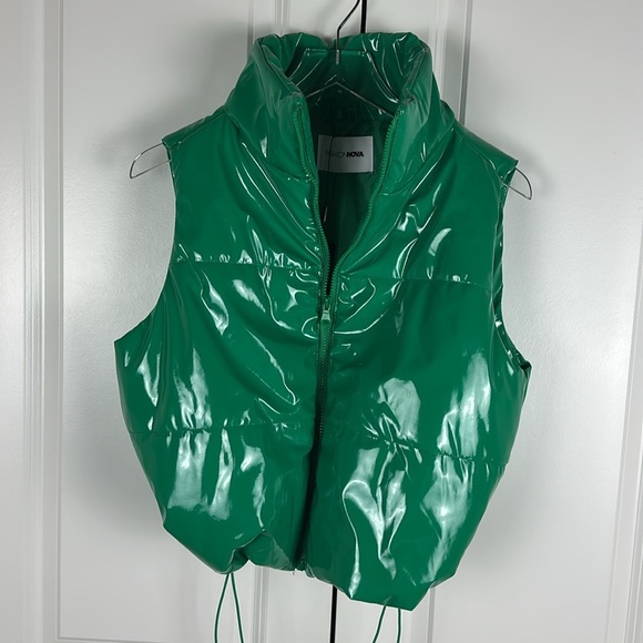 FASHION NOVA On Ice Puffer Vest - Green - Picture 5 of 11